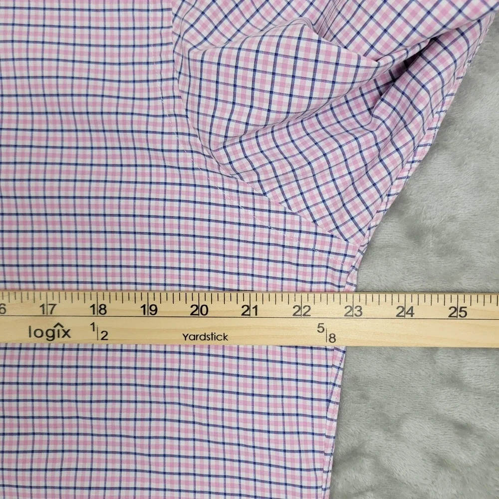 Polo Ralph Lauren Performance Shirt Pink Check Men's L Classic Fit Long Sleeve